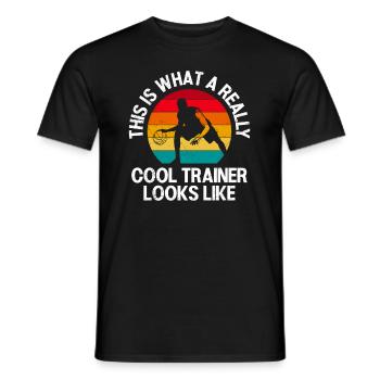 So sieht ein Basketball Trainer aus Basketballer - Männer T-Shirt - Schwarz - Vorne - AI Model Male 178 light (178cm)
