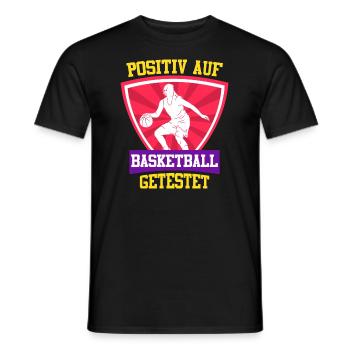 Tested Positive for Basketball Women's Basketball - Men's T-Shirt - black - Front - AI Model Male 178 light (178cm)
