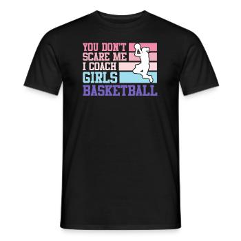 Entraîneur de basket-ball féminin - T-shirt homme - noir - Devant - AI Model Male 178 light (178cm)