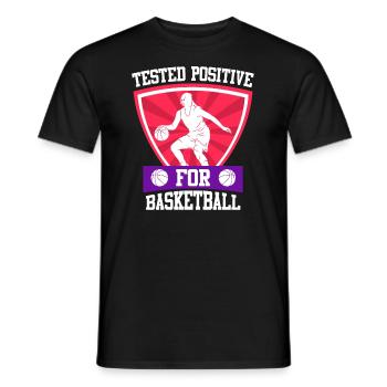 Tested Positive for Basketball Women's Basketball - Men's T-Shirt - black - Front - AI Model Male 178 light (178cm)