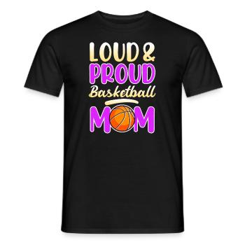 Proud Basketball Mom Basketball Mutter - Männer T-Shirt - Schwarz - Vorne - AI Model Male 178 light (178cm)