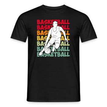 Basketball Vintage Basketballer - Männer T-Shirt - Schwarz - Vorne - AI Model Male 178 light (178cm)