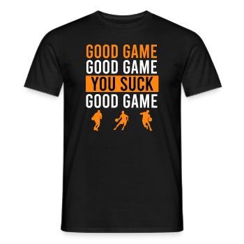 Good Basketball Game Basketball Joke - Men's T-Shirt - black - Front - AI Model Male 178 light (178cm)