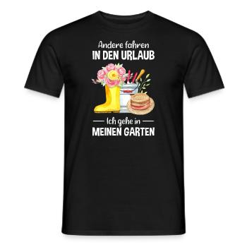 Garten Urlaub Lustiger Spruch Gärtner Geschenkidee - Männer T-Shirt - Schwarz - Vorne - AI Model Male 178 light (178cm)