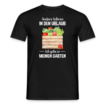 Garten Urlaub Lustiger Spruch Gärtner Geschenkidee - Männer T-Shirt - Schwarz - Vorne - AI Model Male 178 light (178cm)
