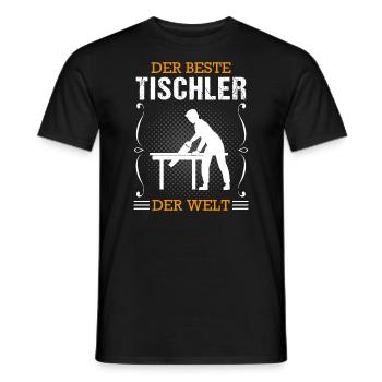 Tischler Beruf Schreiner Handwerker Geschenk - Männer T-Shirt - Schwarz - Vorne - AI Model Male 178 light (178cm)