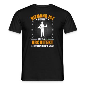 Architekt Lustiger Spruch Handwerker Geschenk - Männer T-Shirt - Schwarz - Vorne - AI Model Male 178 light (178cm)
