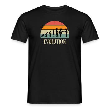 evolution vintage postman humor mail man - Männer T-Shirt - Schwarz - Vorne - AI Model Male 178 light (178cm)