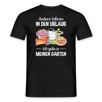Garten Urlaub Lustiger Spruch Gärtner Geschenkidee - Männer T-Shirt - Schwarz - Vorne - AI Model Male 178 light (178cm)