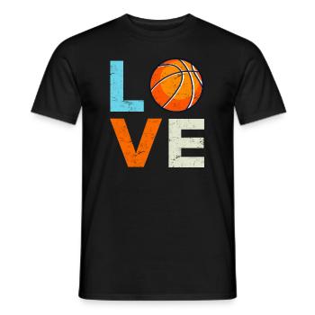 Basketball Love Joueurs de basket-ball - T-shirt homme - noir - Devant - AI Model Male 178 light (178cm)