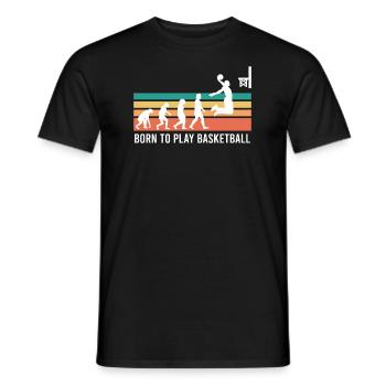 Né d’un joueur de basket-ball - T-shirt homme - noir - Devant - AI Model Male 178 light (178cm)