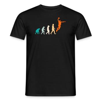 Basketball Evolution Basketball Player - Men's T-Shirt - black - Front - AI Model Male 178 light (178cm)