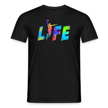 Basketteur De vie Joueur de basket-ball - T-shirt homme - noir - Devant - AI Model Male 178 light (178cm)
