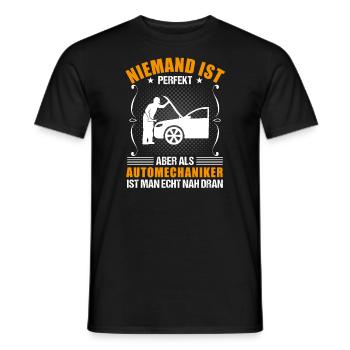 Automechaniker Beruf Lustiger Spruch Geschenk - Männer T-Shirt - Schwarz - Vorne - AI Model Male 178 light (178cm)