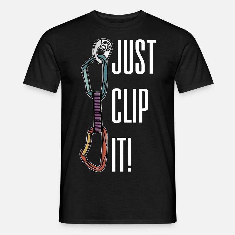 Expressschlinge kKlettern Kletterer - Männer T-Shirt - Schwarz