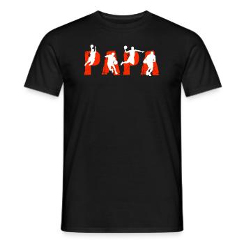 Papa Basketball - Men's T-Shirt - black - Front - AI Model Male 178 light (178cm)