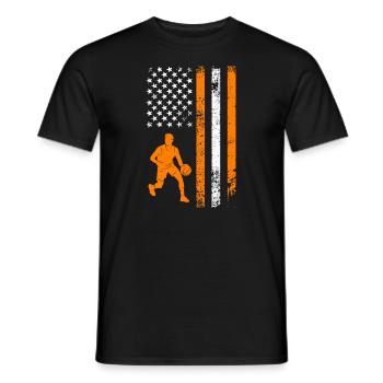 USA Basketball Player US Basketball - Men's T-Shirt - black - Front - AI Model Male 178 light (178cm)