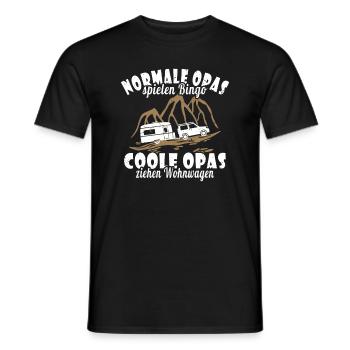 Wohnwagen Opa Enkel - Männer T-Shirt - Schwarz - Vorne - AI Model Male 178 light (178cm)