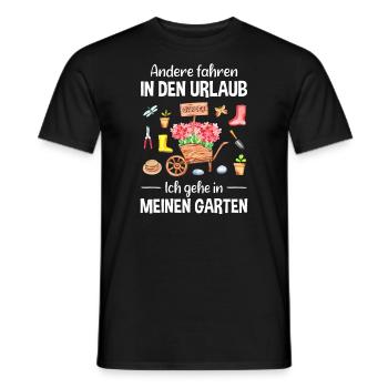 Garten Urlaub Lustiger Spruch Gärtner Geschenkidee - Männer T-Shirt - Schwarz - Vorne - AI Model Male 178 light (178cm)