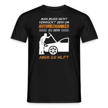 Automechaniker Beruf Lustiger Spruch Geschenk - Männer T-Shirt - Schwarz - Vorne - AI Model Male 178 light (178cm)