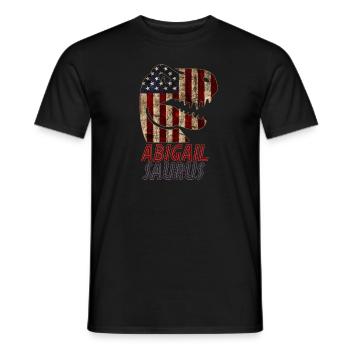 Patriotic Abigail Dinosaur Abigailsaurus - Männer T-Shirt - Schwarz - Vorne - AI Model Male 178 light (178cm)