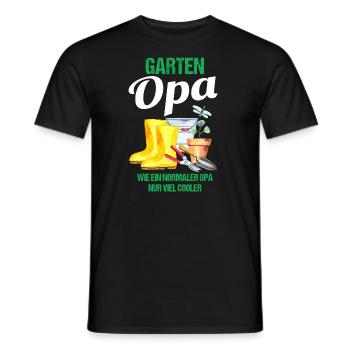 Garten Opa Lustiger Spruch Geschenk Herren - Männer T-Shirt - Schwarz - Vorne - AI Model Male 178 light (178cm)