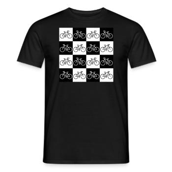Damier De Vélos Pour Cycliste - T-shirt homme - noir - Devant - AI Model Male 178 light (178cm)