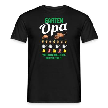 Garten Opa Lustiger Spruch Geschenk Herren - Männer T-Shirt - Schwarz - Vorne - AI Model Male 178 light (178cm)