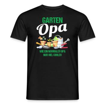 Garten Opa Lustiger Spruch Geschenk Herren - Männer T-Shirt - Schwarz - Vorne - AI Model Male 178 light (178cm)