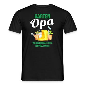 Garten Opa Lustiger Spruch Geschenk Herren - Männer T-Shirt - Schwarz - Vorne - AI Model Male 178 light (178cm)