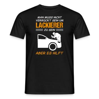 Fahrzeuglackierer Spruch Lackierer Geschenk - Männer T-Shirt - Schwarz - Vorne - AI Model Male 178 light (178cm)