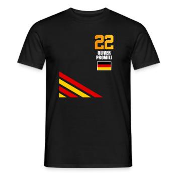 Sauftrikot Deutschland Oliver Promill - Männer T-Shirt - Schwarz - Vorne - AI Model Male 178 light (178cm)