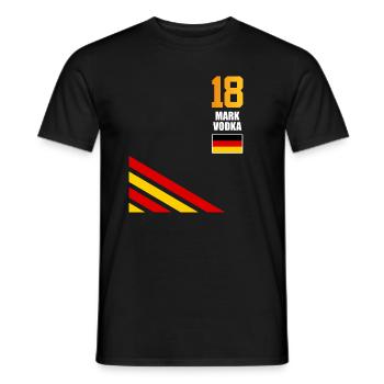 Sauftrikot Deutschland Mark Vodka - Männer T-Shirt - Schwarz - Vorne - AI Model Male 178 light (178cm)