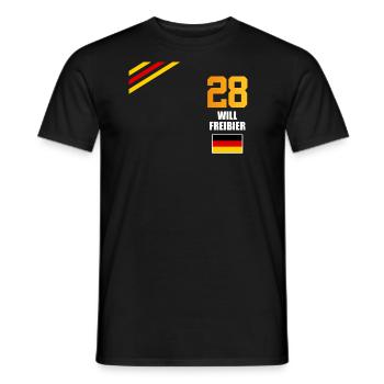 Sauftrikot Deutschland Will Freibier - Männer T-Shirt - Schwarz - Vorne - AI Model Male 178 light (178cm)
