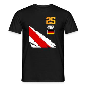 Sauftrikot Deutschland Volker Vollsuff - Männer T-Shirt - Schwarz - Vorne - AI Model Male 178 light (178cm)