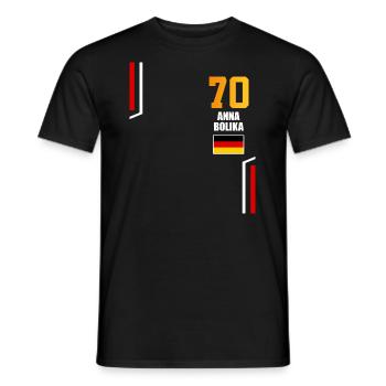 Sauftrikot Deutschland Anna Bolika - Männer T-Shirt - Schwarz - Vorne - AI Model Male 178 light (178cm)