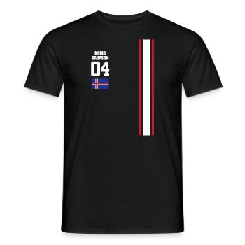 Sauftrikot Island Koma Saufson - Männer T-Shirt - Schwarz - Vorne - AI Model Male 178 light (178cm)