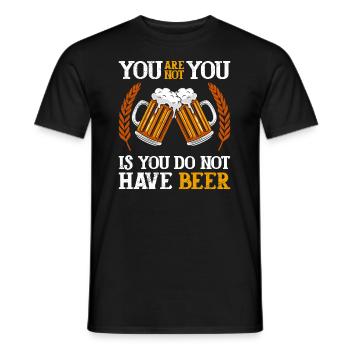 Beer Drinker Men Beer - Men's T-Shirt - black - Front - AI Model Male 178 light (178cm)
