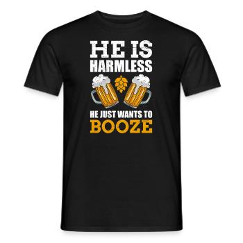 Il ne veut que des buveurs de bière messieurs de bière - T-shirt homme - noir - Devant - AI Model Male 178 light (178cm)