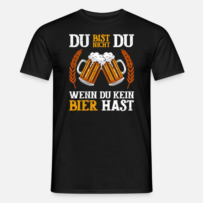 Biertrinker Männer Bier - Männer T-Shirt - Schwarz