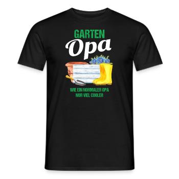Garten Opa Lustiger Spruch Geschenk Herren - Männer T-Shirt - Schwarz - Vorne - AI Model Male 178 light (178cm)
