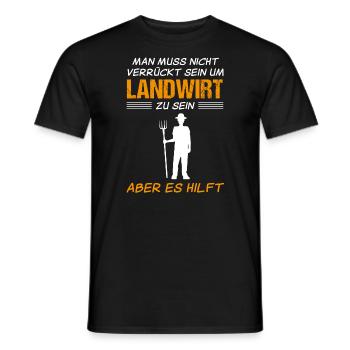 Landwirt Bauer Lustiger Spruch Geschenk - Männer T-Shirt - Schwarz - Vorne - AI Model Male 178 light (178cm)