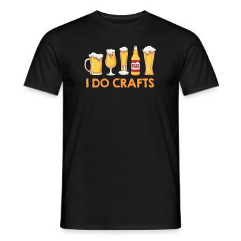 I do Crafts Craft Beer Brewer Craft Beer - Men's T-Shirt - black - Front - AI Model Male 178 light (178cm)