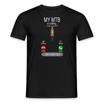 Mon VTT appelle - Mountainbike Fahrrad Bike - T-shirt homme - noir - Devant - AI Model Male 178 light (178cm)