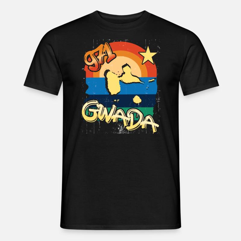 Schöne Souvenir-Geschenkidee guadeloupe gwada 971 - Männer T-Shirt - Schwarz