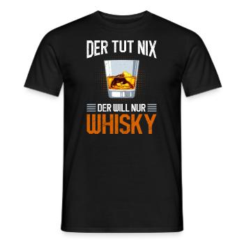 Whiskytrinker der Will nur Whisky - Männer T-Shirt - Schwarz - Vorne - AI Model Male 178 light (178cm)
