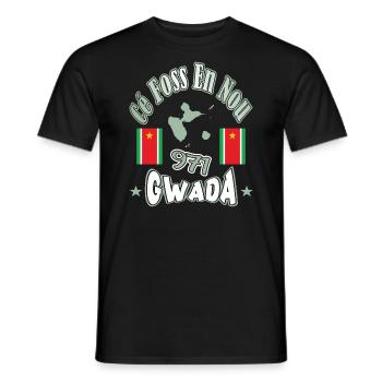 971 GWADA Cé Foss En Nou Guadeloupe Gwadloup - Männer T-Shirt - Schwarz - Vorne - AI Model Male 178 light (178cm)