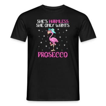 Damen Feiern Party Die will nur Prosecco - Männer T-Shirt - Schwarz - Vorne - AI Model Male 178 light (178cm)