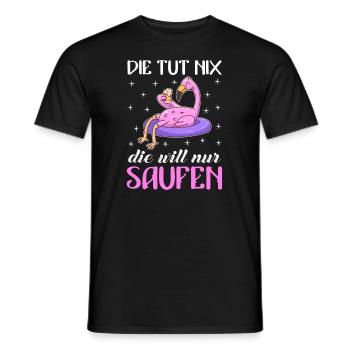 Die tut nix die will nur saufen Party Festival - Männer T-Shirt - Schwarz - Vorne - AI Model Male 178 light (178cm)