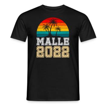 Malle 2022 Mallorca Urlaub - Männer T-Shirt - Schwarz - Vorne - AI Model Male 178 light (178cm)